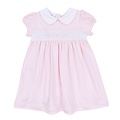 Magnolia Baby Big Sister Smocked S/S Pink Dress