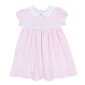 Magnolia Baby Big Sister Smocked S/S Pink Dress