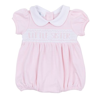 Magnolia Baby Little Sister Smocked S/S Pink Bubble