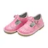 L'Amour Ruthie Stitched Tstrap  Patent Malibu Pink