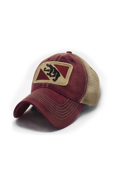 New Bern City Flag Trucker Hat, Brick Red