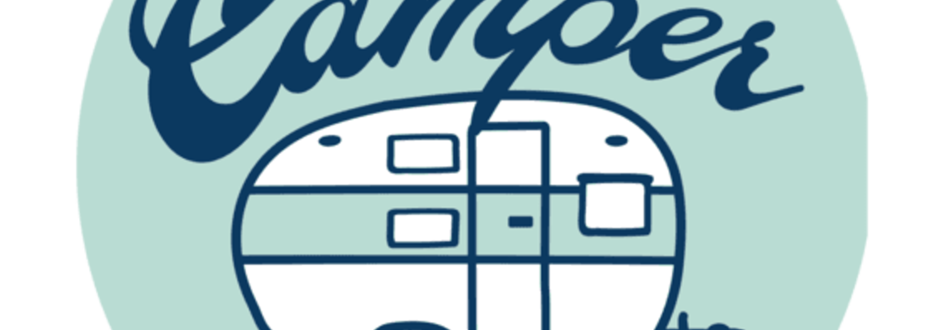 Happy Camper 4" Circle Sticker