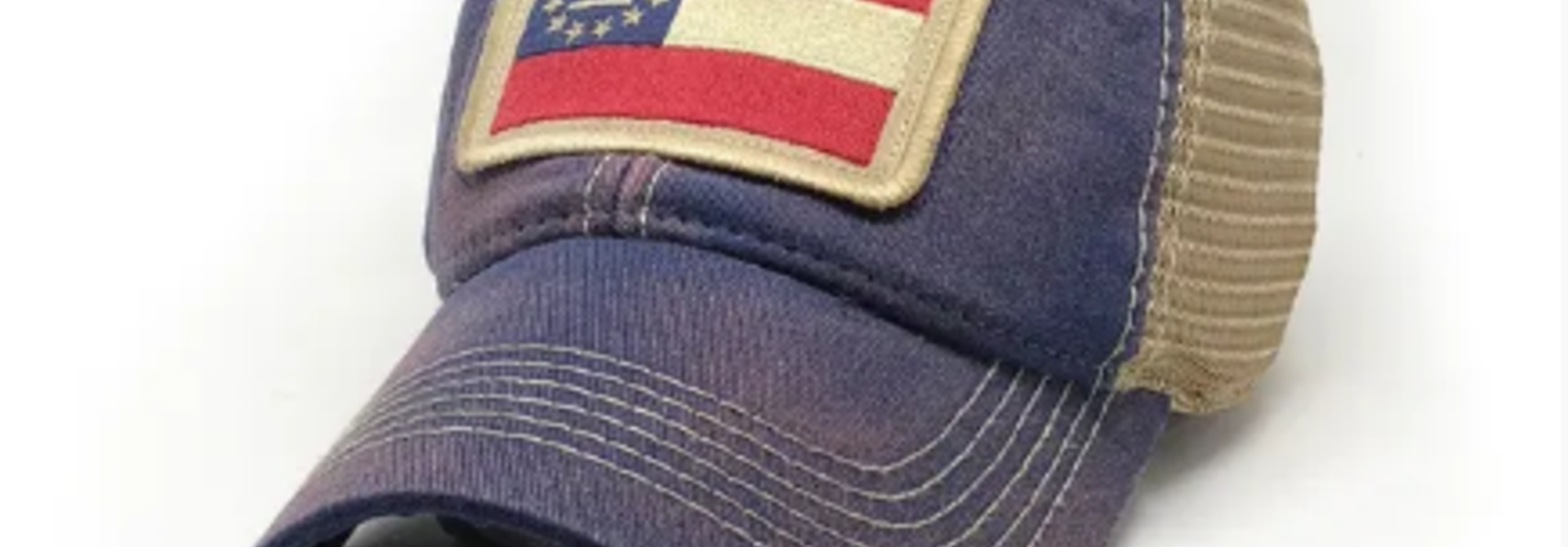Georgia Flag Trucker Hat, Navy