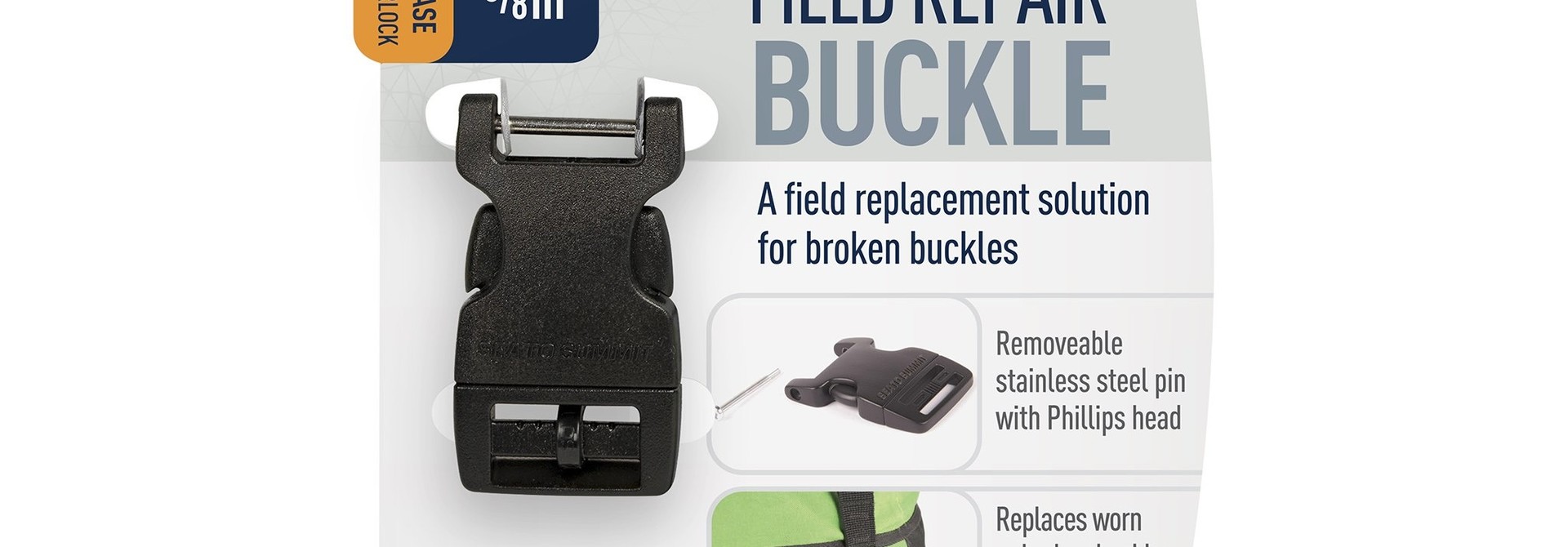 Field Repair Buckle 15mm / 5/8" Side Release 1 Pin