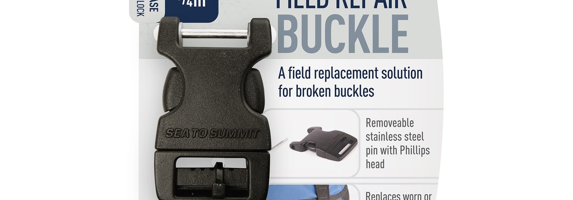 Field Repair Buckle 20mm / 3/4" Side Release 1 Pin