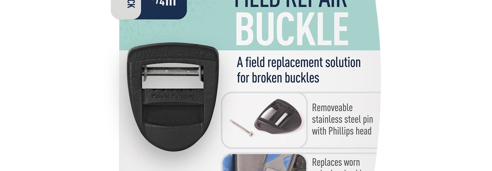 Field Repair Buckle 20mm / 3/4" Ladderlock 1 Pin