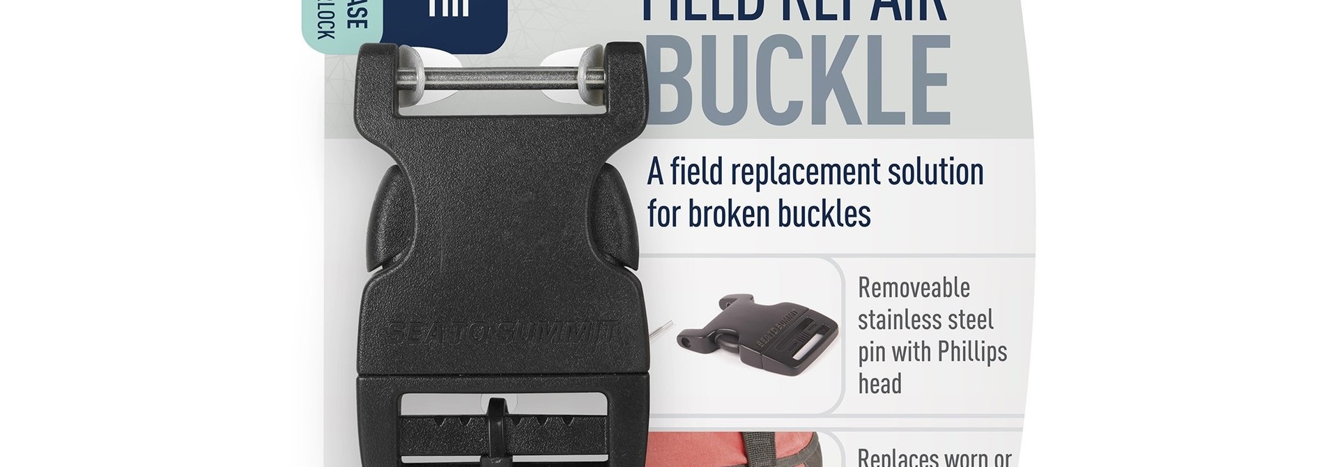 Field Repair Buckle 25mm / 1" Side Release 1 Pin, 1 Ladderlock