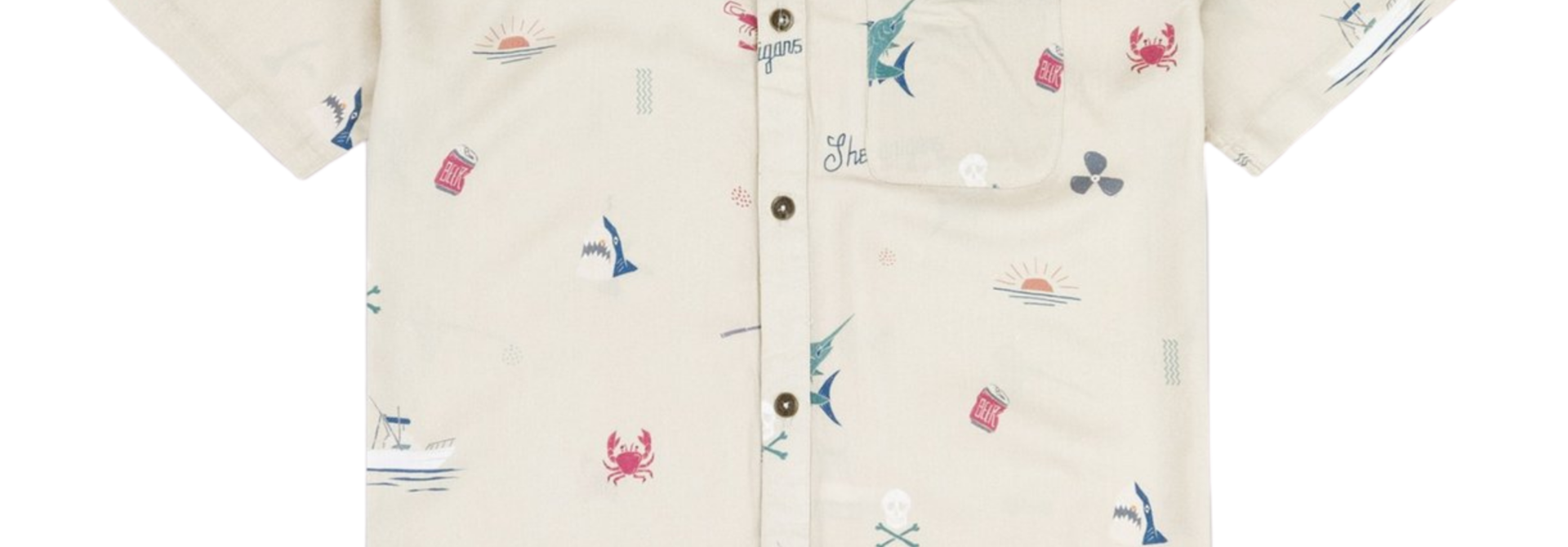 M's Shenanigans Woven Button Down, Cream