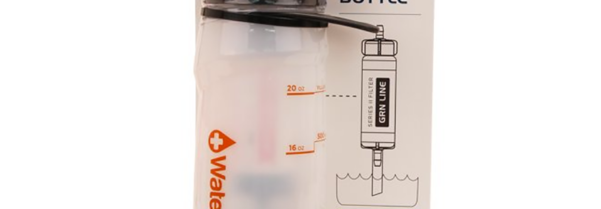 Waterbasics Filtered Water Bottle Green Line
