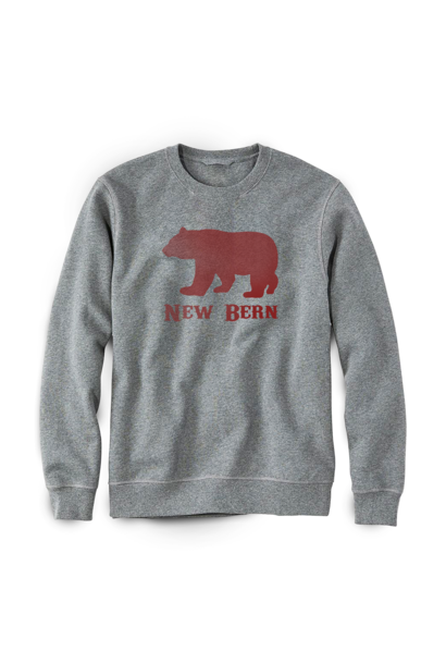 New Bern Simple Bear Sweatshirt, Grey