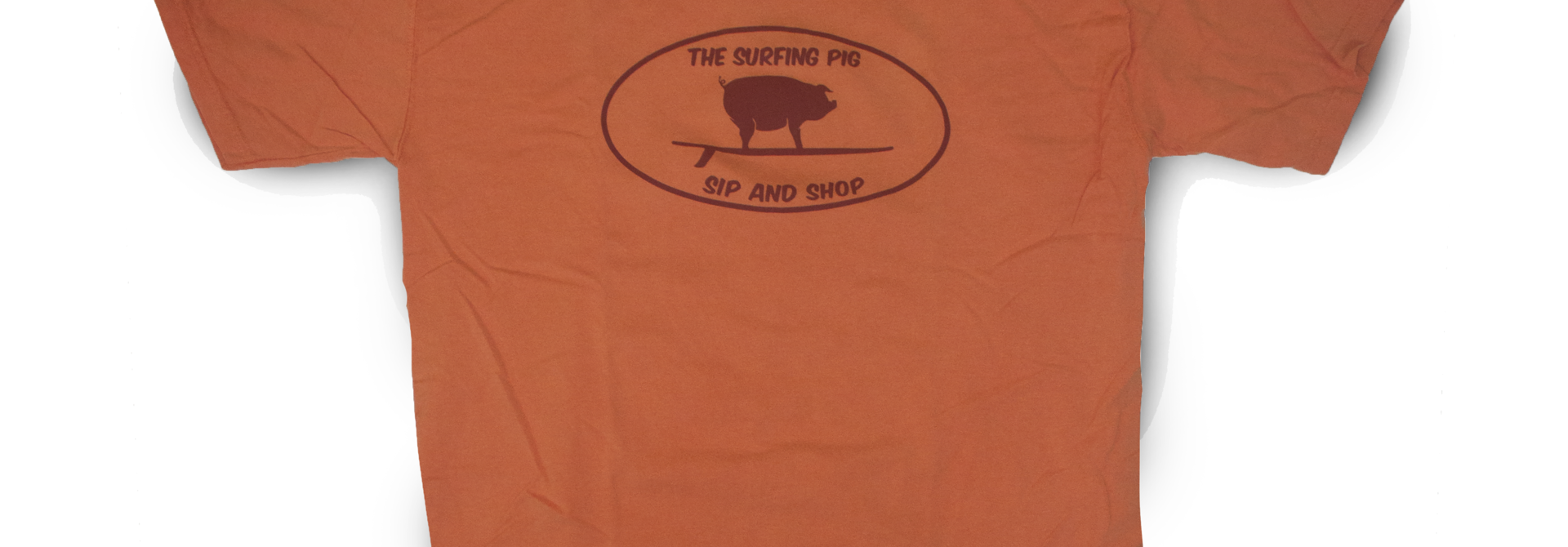 The Surfing Pig Sip and Shop Short Sleeve, Tangerine