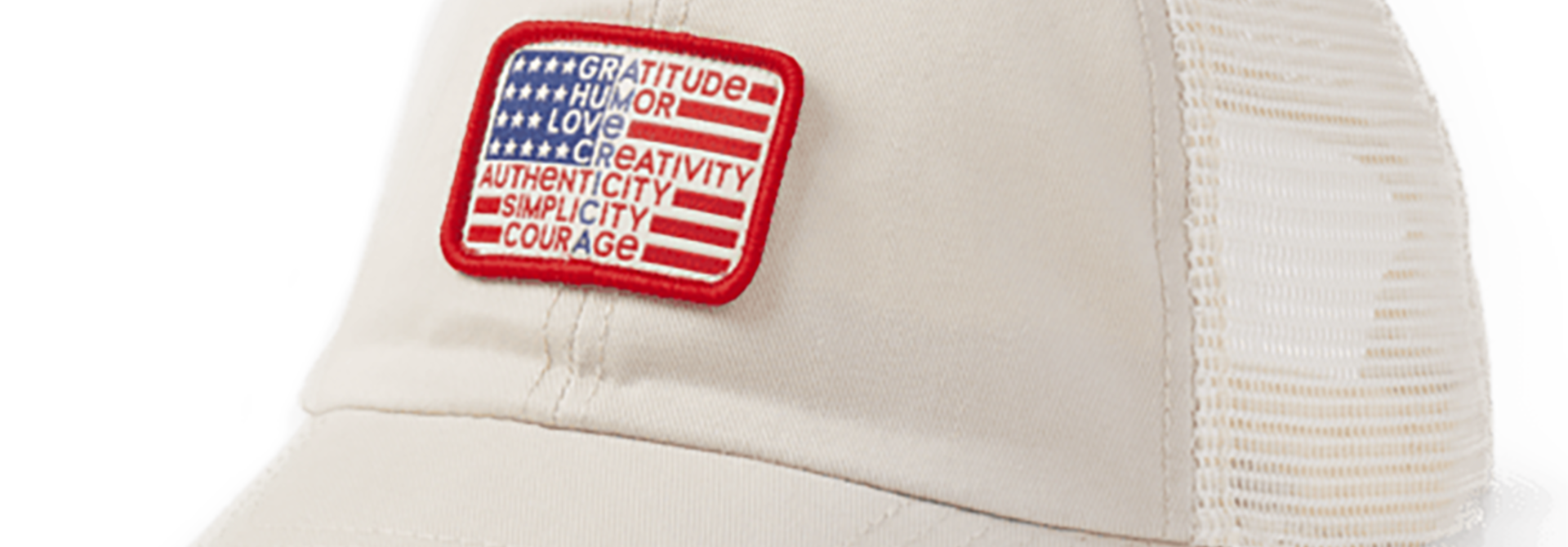 Superpower Flag Soft Mesh Back, Bone
