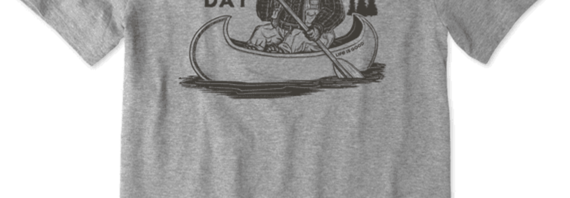 Men's Lake My Day Short Sleeved Shirt, Heather Gray