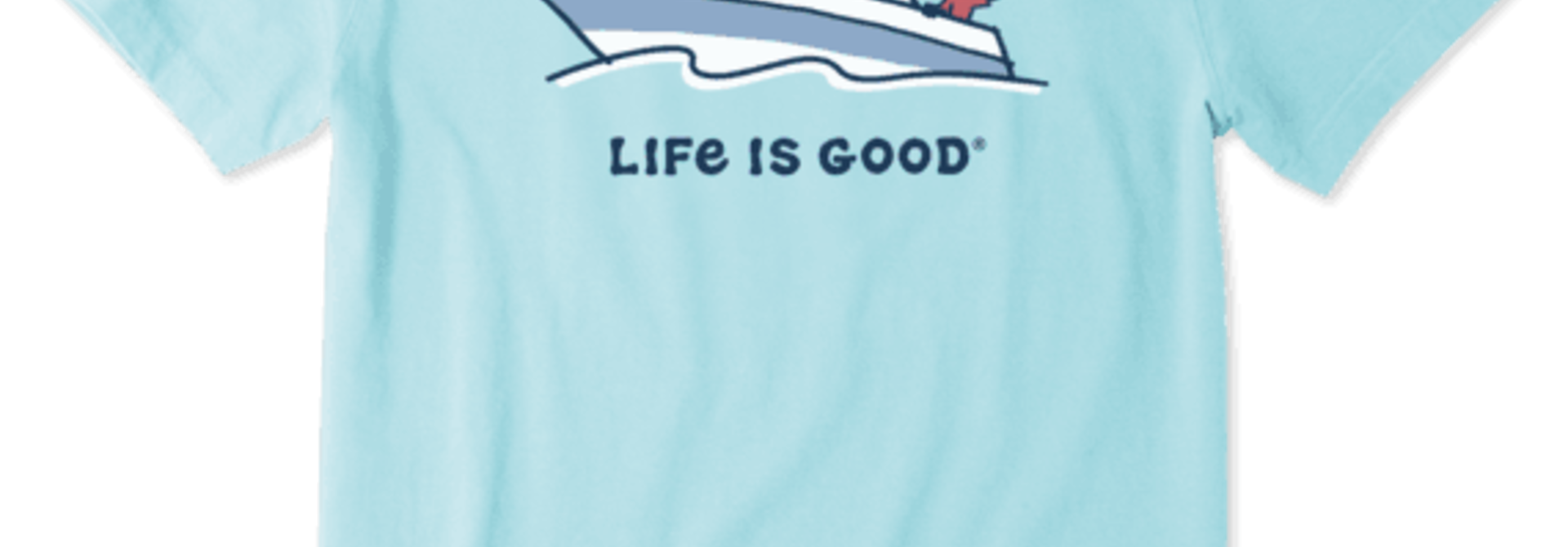 M's Jake Power Boat USA Crusher Tee, Beach Blue