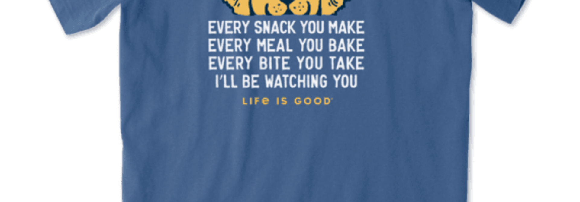 W's I'll Be Watching You Golden Retriever Crusher Tee, Vintage Blue