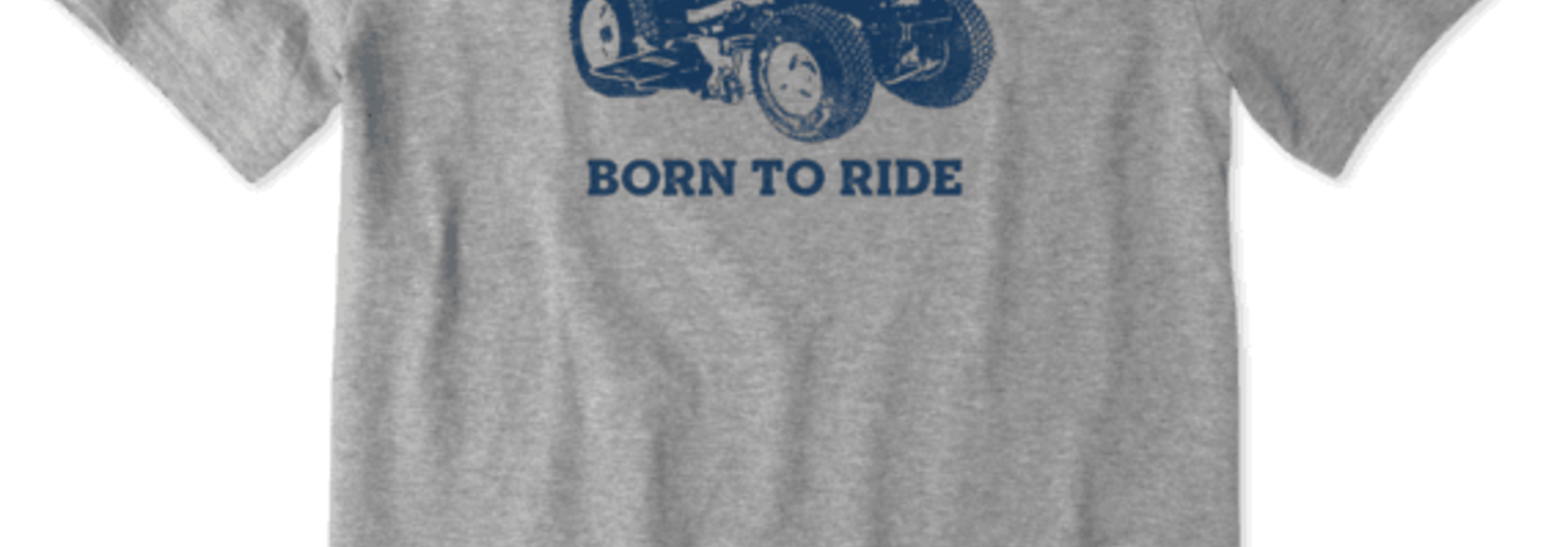 M's Born to Ride Mower Crusher Tee, Heather Gray
