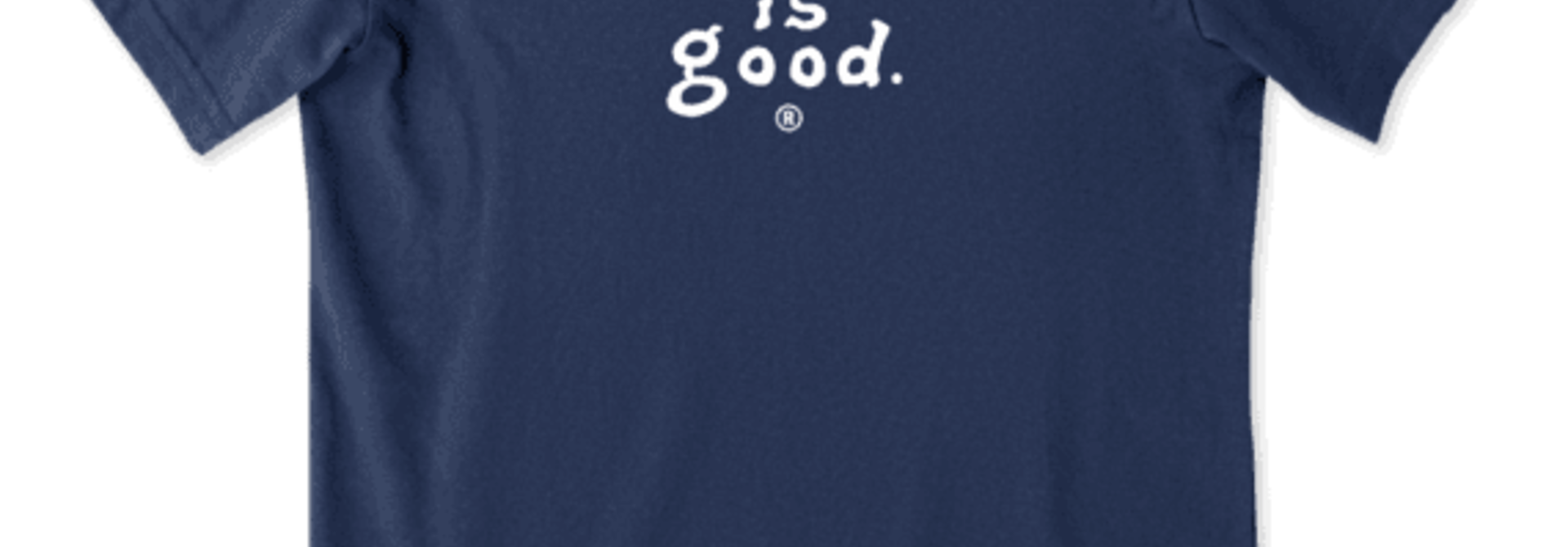 Kid's LIG Vintage Wordmark Stacked Vintage Crusher Tee, Darkest Blue