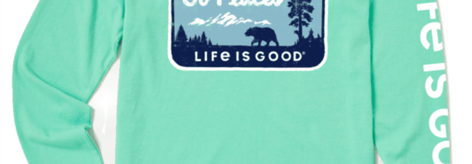 W's Go Places National Park Crusher-LITE Long Sleeve Crew, Spearmint Green