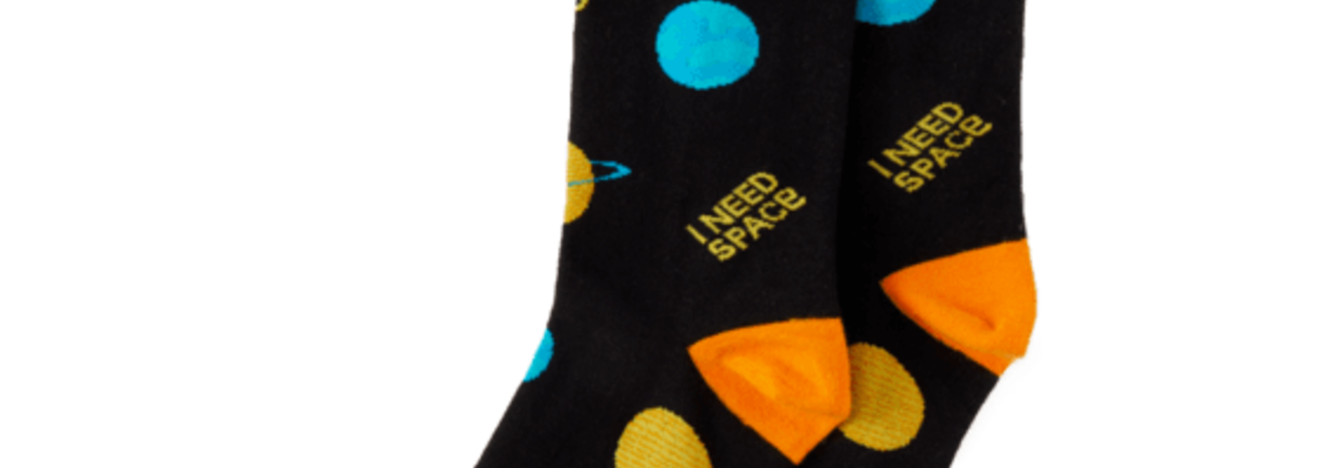 Men's Crew Sock I Need Space, Jet Black