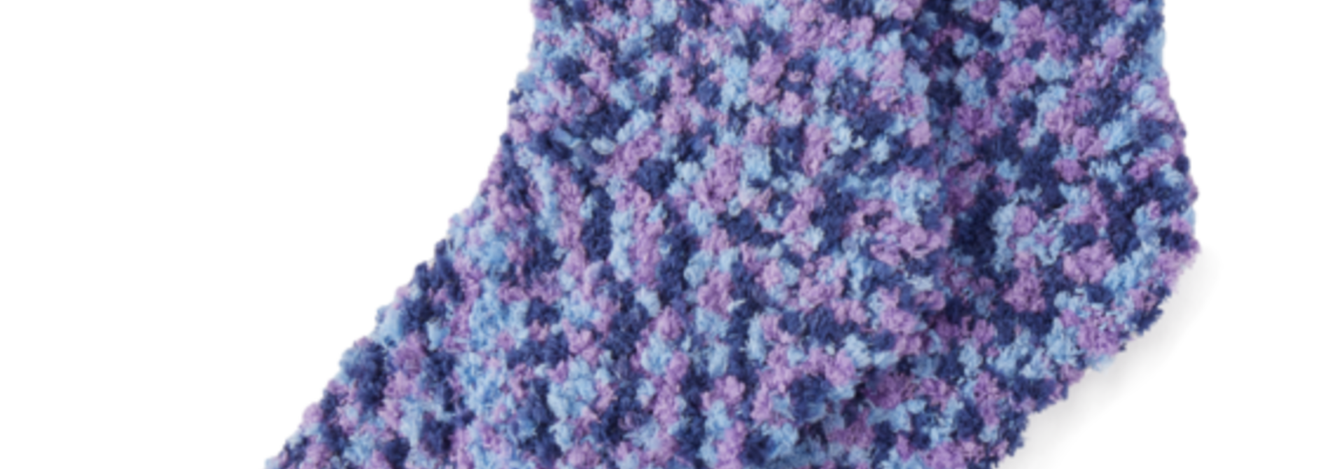 Navy Popcorn Pompoms Socks, Darkest Blue