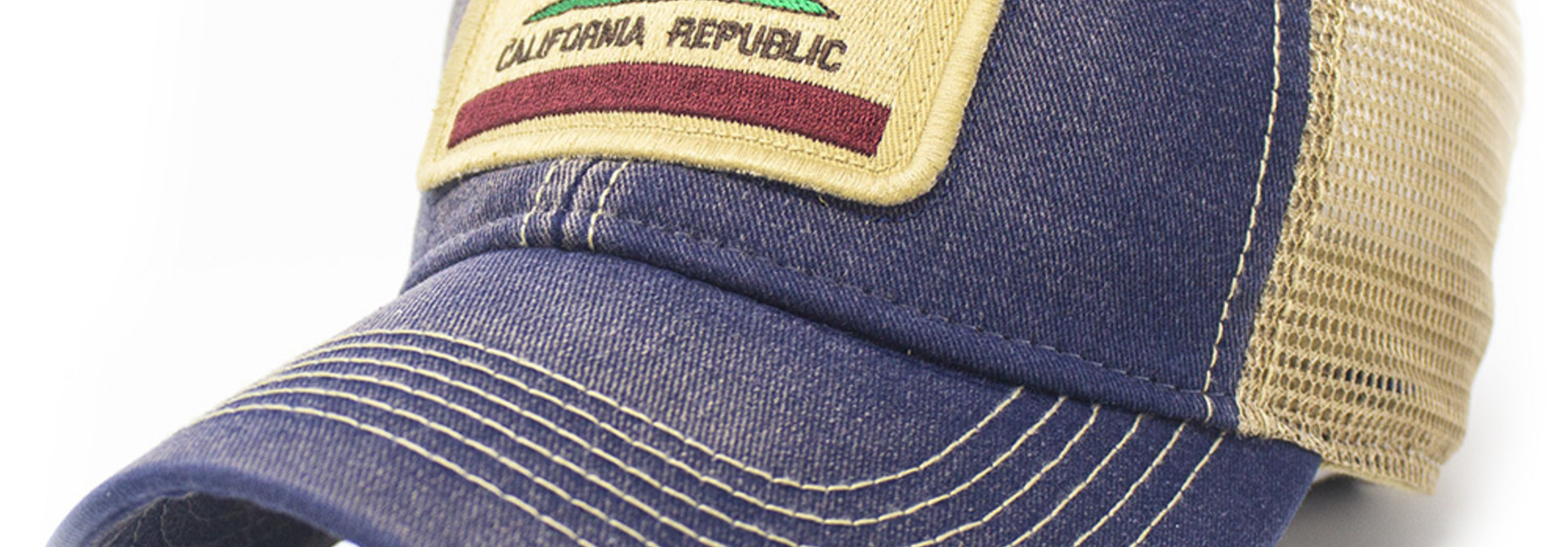 California State Flag Trucker Hat, Navy