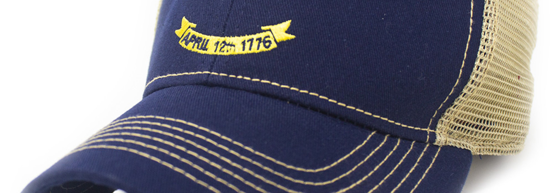 North Carolina Banner Trucker Hat, Structured, Navy