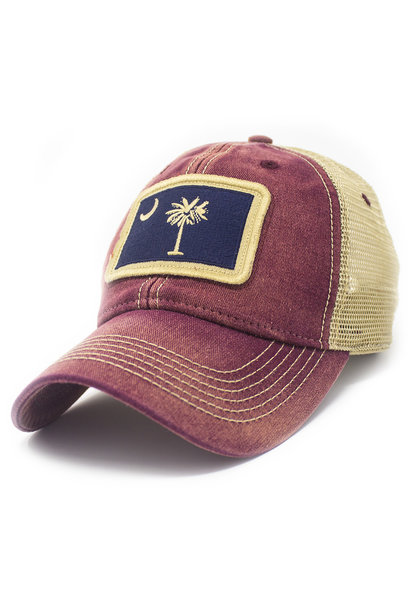 South Carolina Trucker Flag Hat, Brick Red