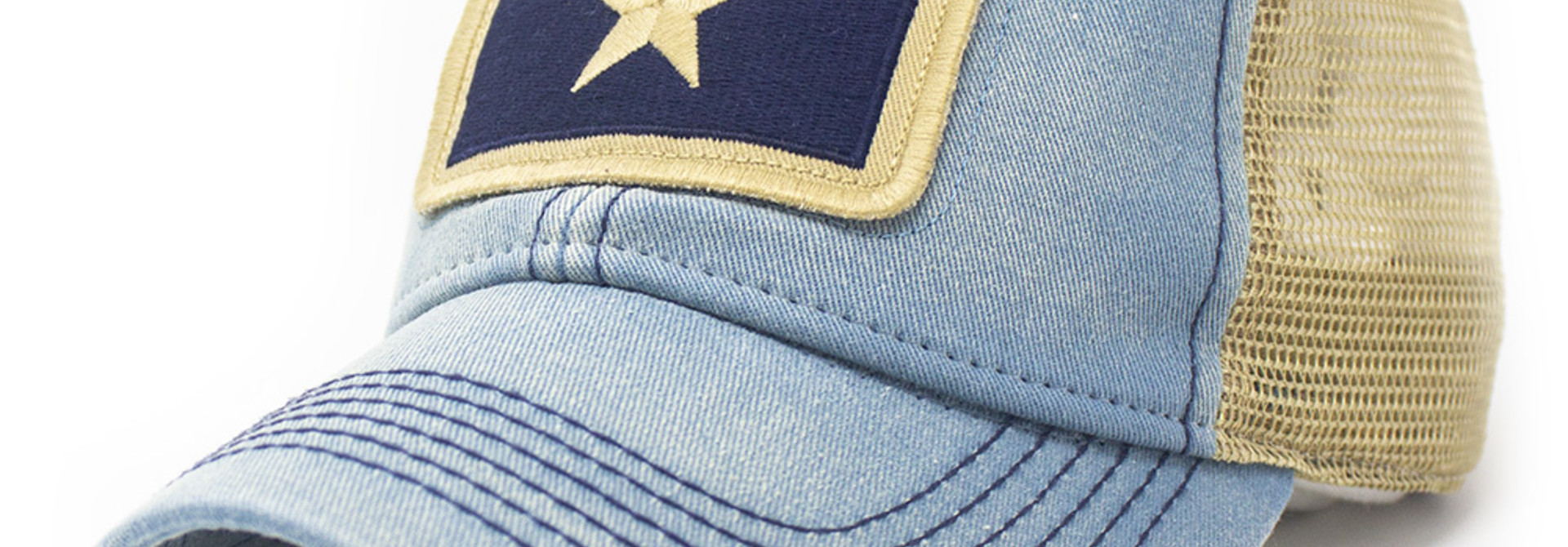 Bonnie Blue Flag Patch Trucker Hat, Americana Blue