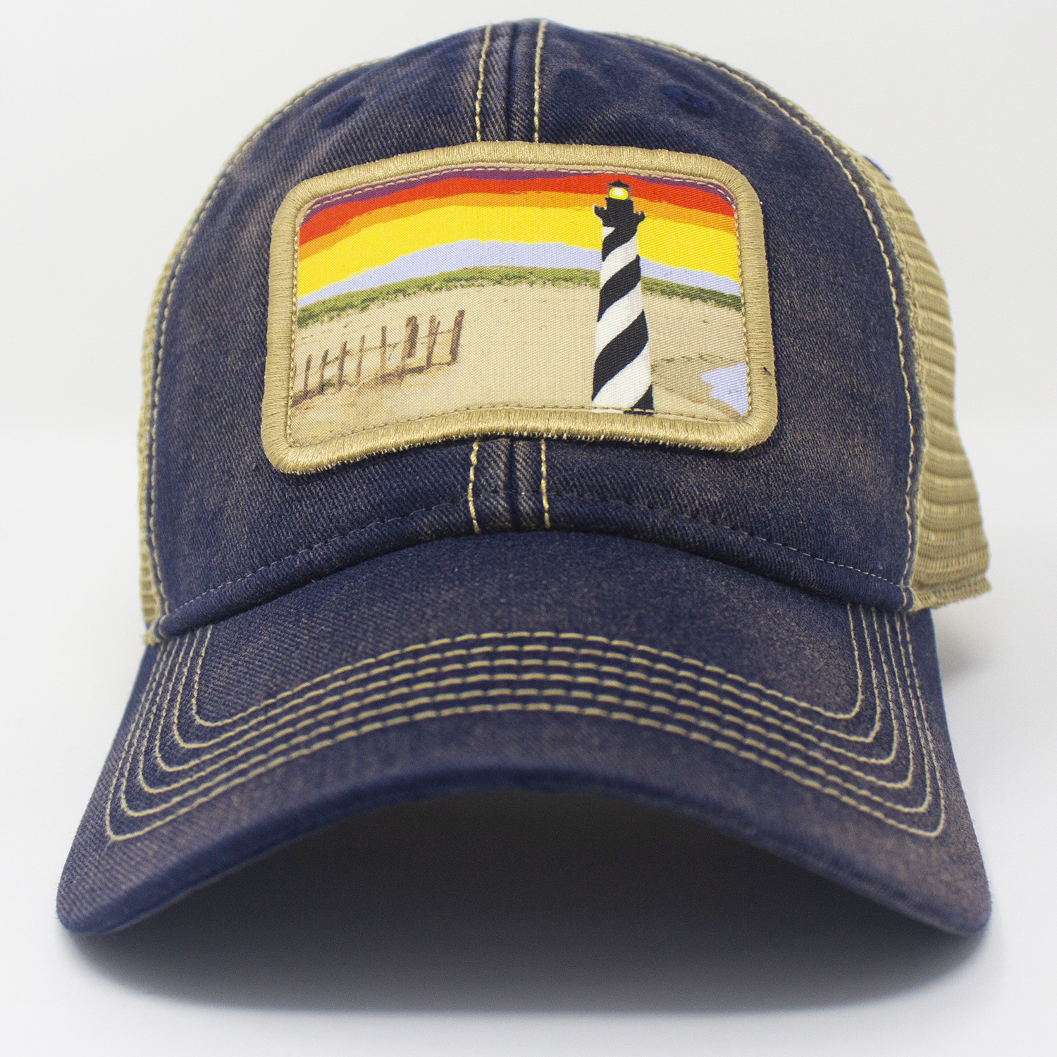 Good Morning Cape Hatteras Trucker Hat, Navy-2