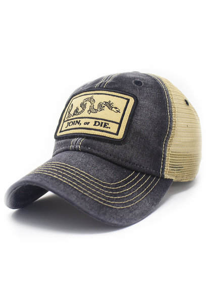 Join or Die Trucker Hat, Black