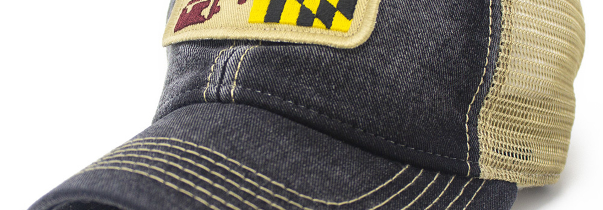 Maryland Flag Trucker Hat, Black