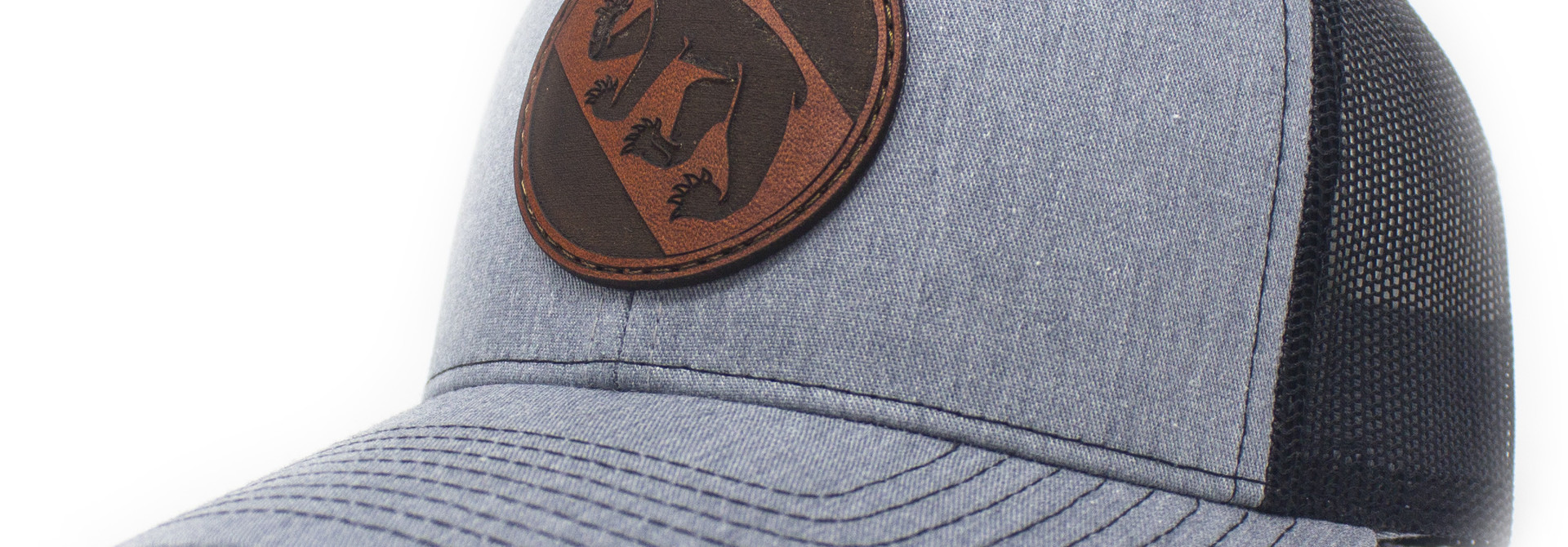 New Bern, Trucker Hat, Heather Grey/Black
