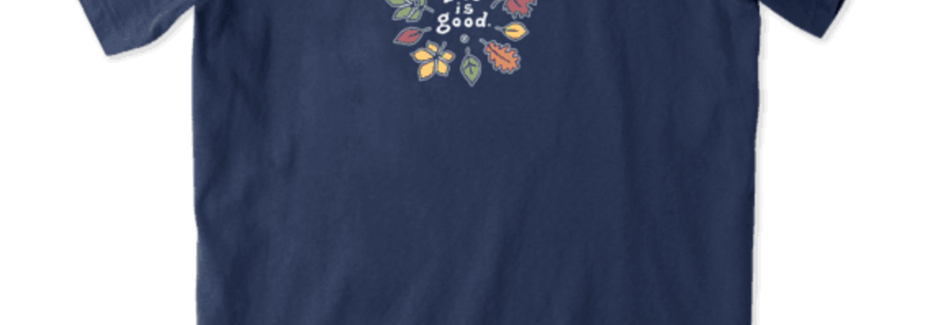 W's LIG Leaves Vintage Crusher Tee, Darkest Blue