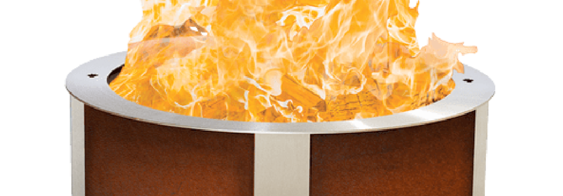 X Series 24 Smokeless Firepit, Corten Steel, Standard Rim