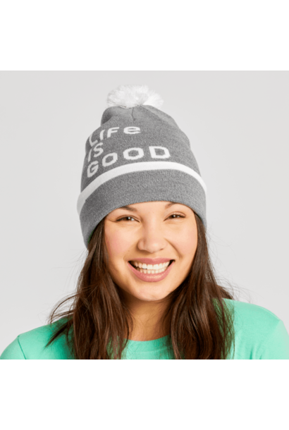 A So Chill Beanie LIG Stacked, Heather Gray