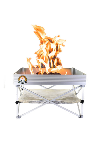 Pop-up Fire Pit and Heat Shield Combo