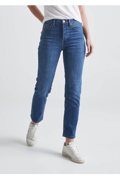 Midweight Denim High Rise Straight Jeans