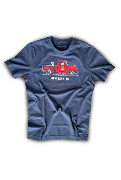 M's New Bern Trusty Pickup Crusher Tee, Darkest Blue