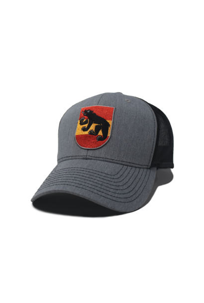 New Bern Shield Embroidered Patch Hat, Heather Grey/Black