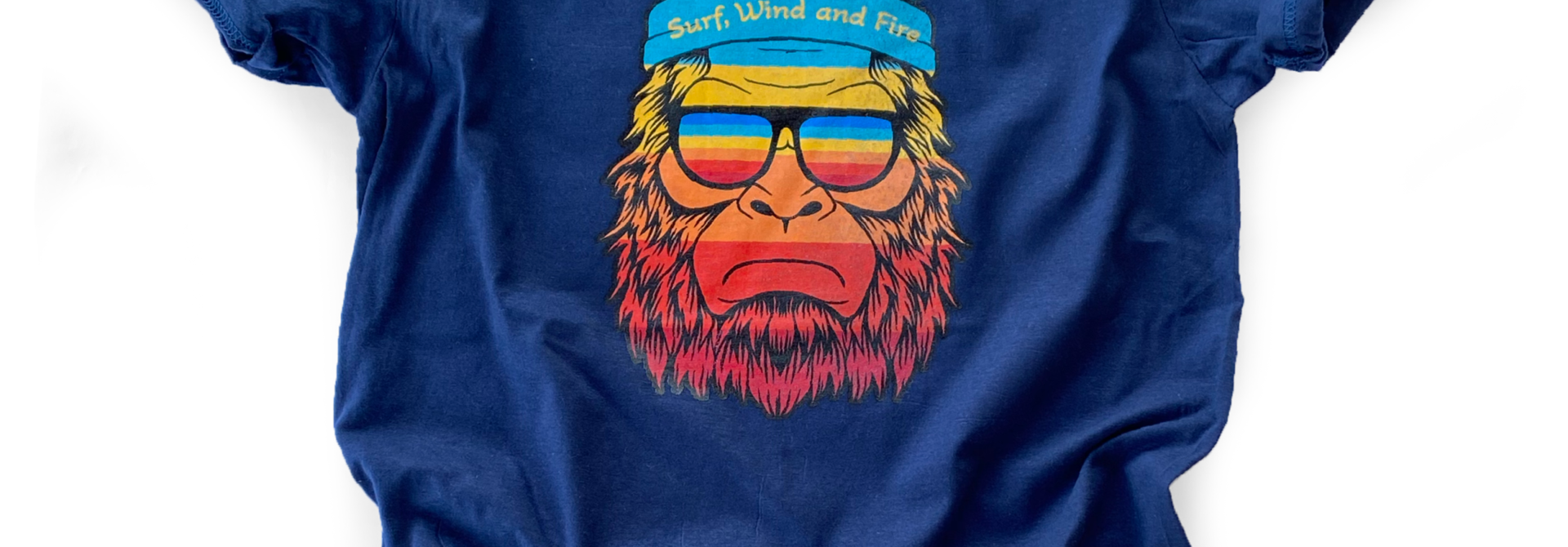 Sasquatch Rainbow Headband T-Shirt, S/S, Navy