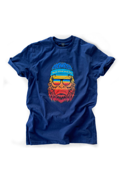 Sasquatch Rainbow Headband T-Shirt, S/S, Navy