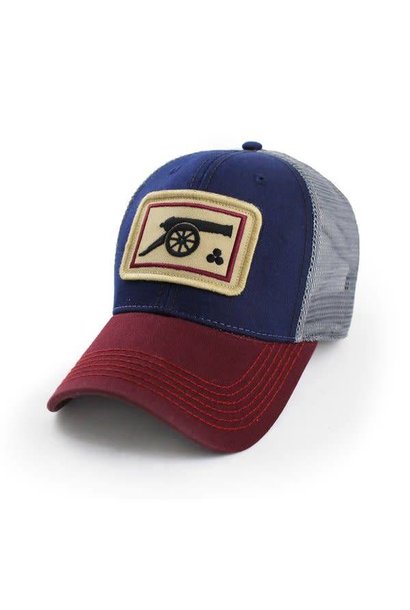 Jackson's Cannon Structured Trucker Hat, Vintage Patriotic