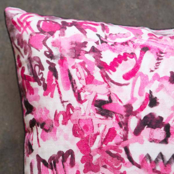 electra eggleston Berlin Wedding 22" Pillow with Black Twill Piping