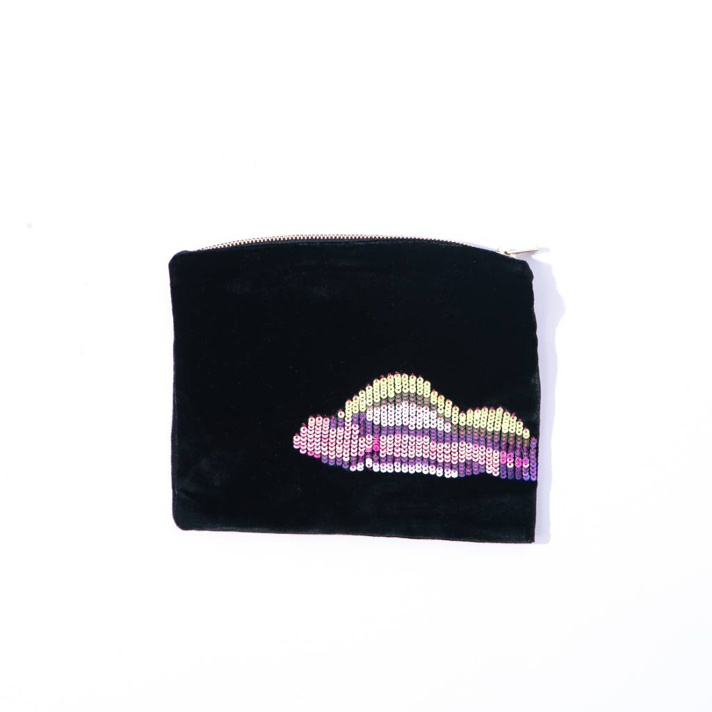 Lyell Sequin Cloud Purse on Velvet