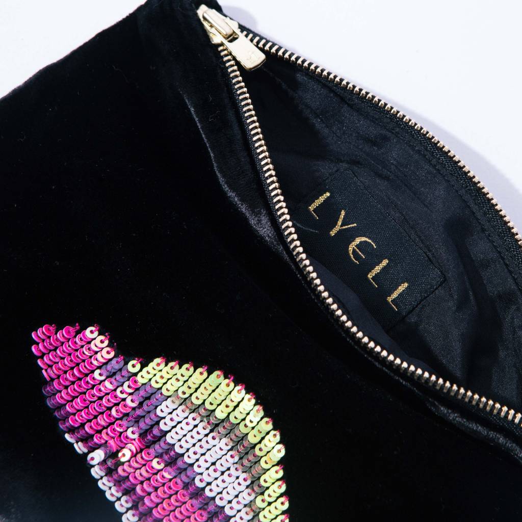 Sequin Cloud Purse on Velvet