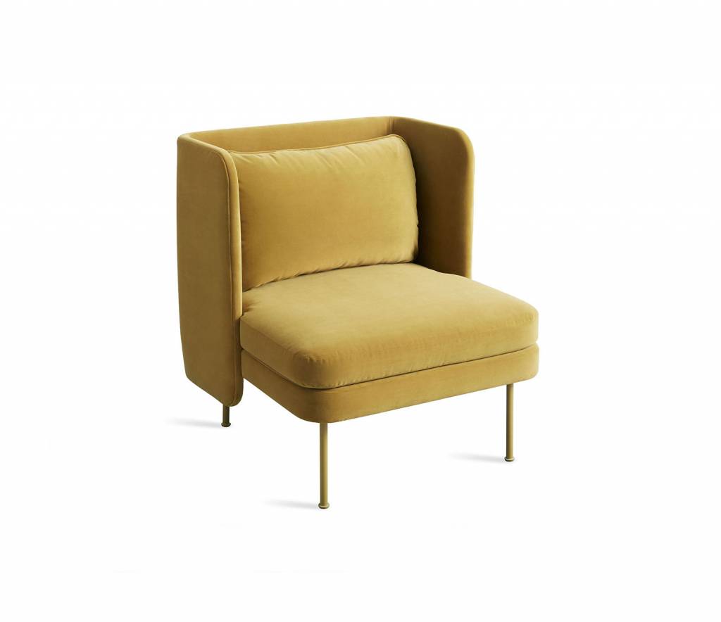 Blu Dot Bloke Velvet Lounge Chair
