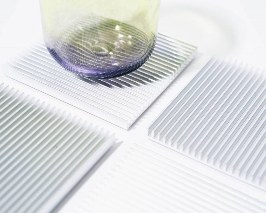 Souda Fin Coasters, Silver, Set of 4