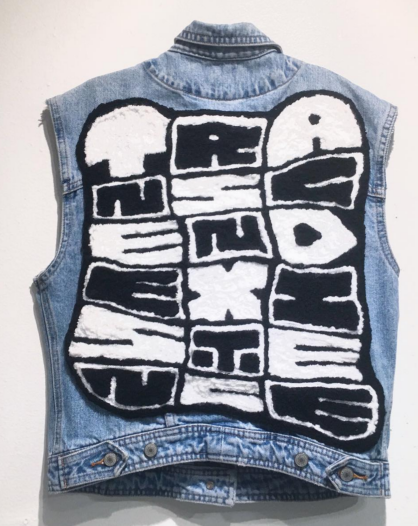 Elise Drake Custom Fiber Embroidered Cut-Offs