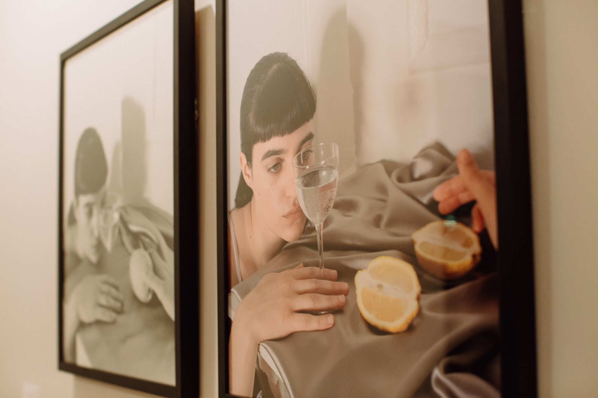 "Lemon View Through Water Glass (Multichrome)"