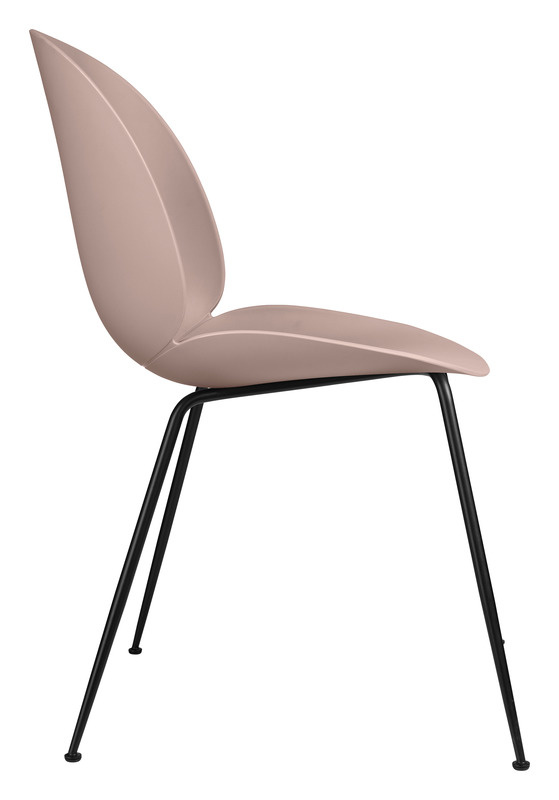 Gubi Beetle Dining Chair - Un-Upholstered, Conic Black Matt Base